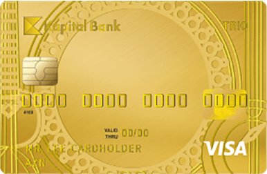 You can manage your AZN, EUR and USD cards with only one card with Multivalued Visa Trio Gold card