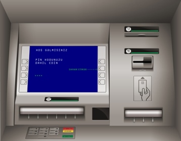 Insert a card into ATM and enter a PIN code