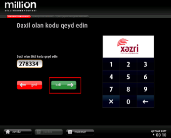 Check the information and click "İrəli".