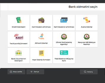 Menyuda “Kredit Ödənişləri“ bölməsinə keçid edilir