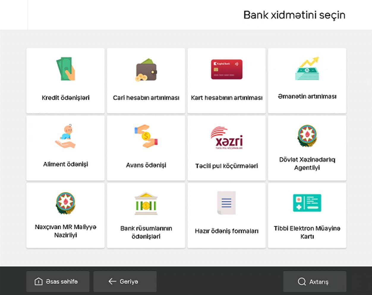 Bank xidmətlərindən “Əmanətin artırılması” xidməti seçilir