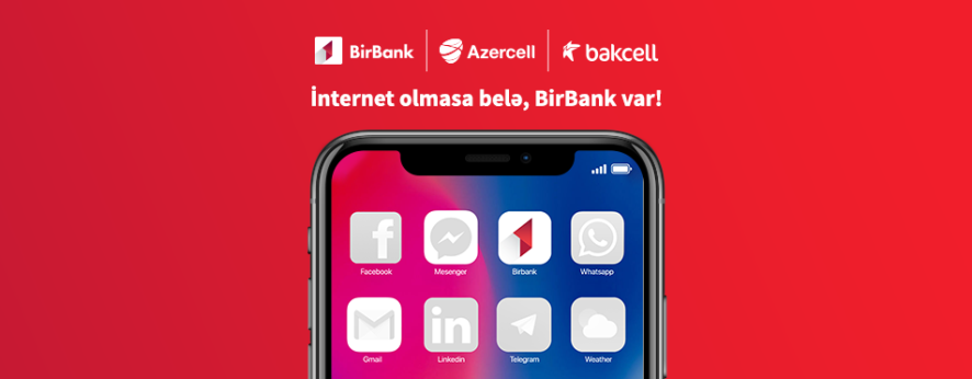 BirBank-ı artıq meqabaytsız da istifadə etmək olar