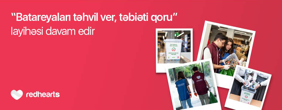 “Batareyaları təhvil ver, təbiəti qoru” layihəsi çərçivəsində 96 kq işlənmiş batareya toplanaraq təhvil verilib