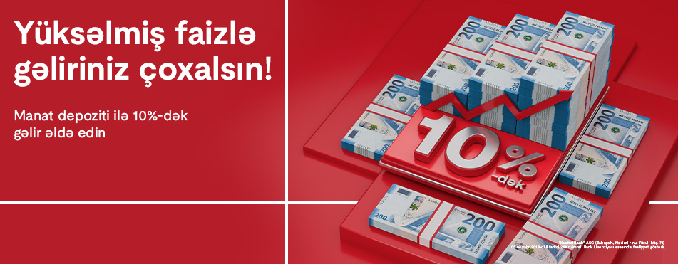 Kapital Bank depozit faizlərini 10%-ə qaldırdı