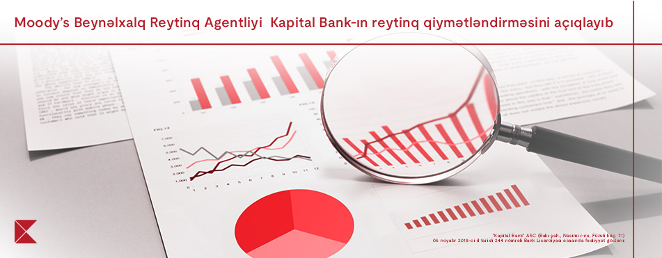 Moody’s Beynəlxalq Reytinq Agentliyi Kapital Bank-ın reytinq qiymətləndirməsini açıqlayıb