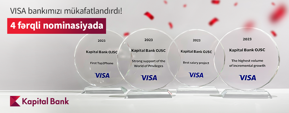 Kapital Bank receives 4 awards from Visa